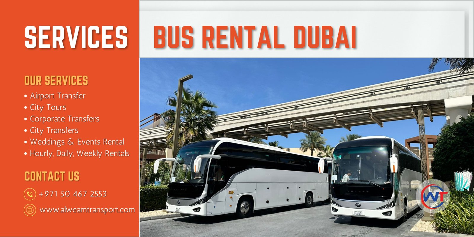 Rent a Bus in Dubai: Al Weam Passenger Transport Bus Rental Services